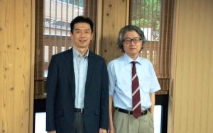 先導研 田中教授と 都甲センター長